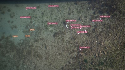 Drone image of seafloor litter, half-size preview