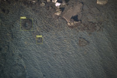 Drone image of seafloor litter, half-size preview