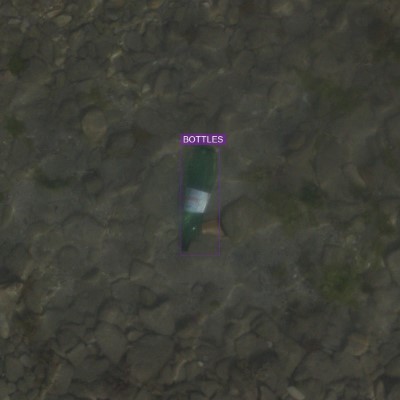 640x640 annotation patch of seafloor litter