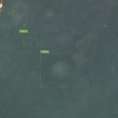 640x640 annotation patch of seafloor litter