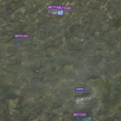 640x640 annotation patch of seafloor litter, curated subset