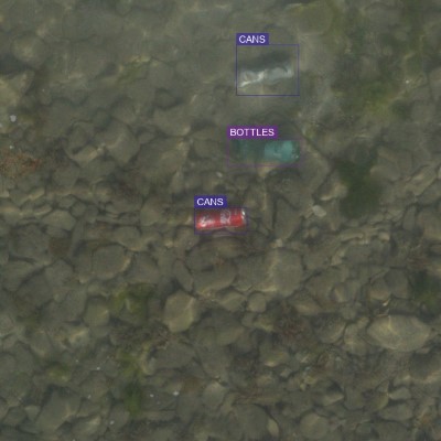640x640 annotation patch of seafloor litter