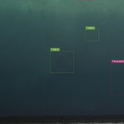 640x640 annotation patch of seafloor litter, curated subset