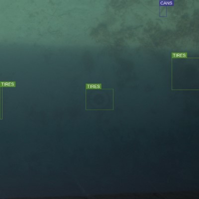 640x640 annotation patch of seafloor litter, curated subset