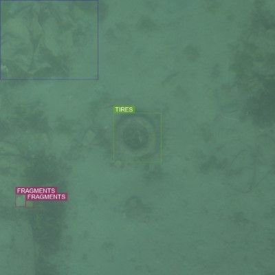 640x640 annotation patch of seafloor litter