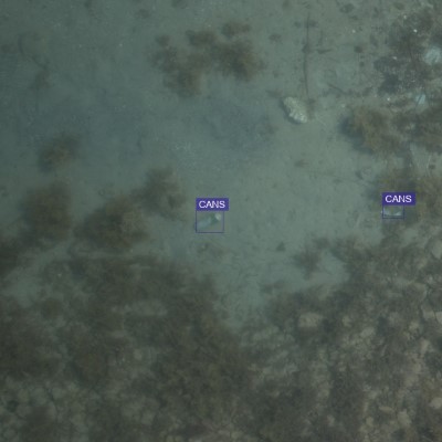 640x640 annotation patch of seafloor litter