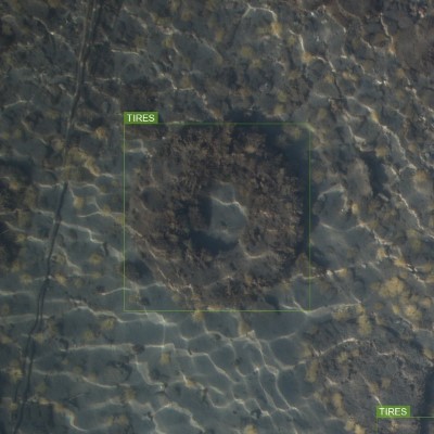 640x640 annotation patch of seafloor litter, curated subset